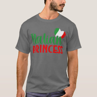 Camiseta Chica Italia Italia Lindo País Principe Italiano