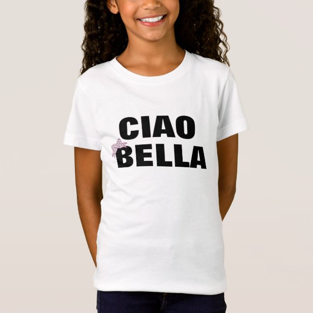 Camiseta Chica italiano de citas cute ciao bella (Anverso)