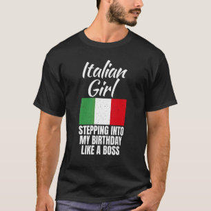 Camiseta Chica Italiano Entrando A Mi Cumpleaños Como Jefe