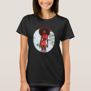 Camiseta Chica Jamaicana Caminando En Agua Chica Jamaicana 