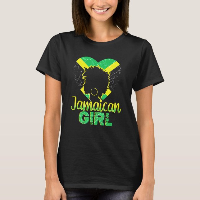Camiseta Chica jamaiquina orgullosa de que las mujeres jama (Anverso)