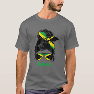 Camiseta Chica jamaiquino Chica Jamaica Bandera femenina