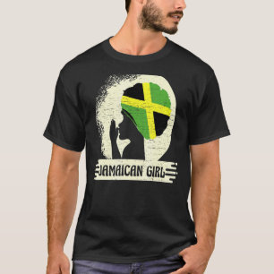Camiseta Chica Jamaiquino De Diseño De Bandera Nacional De 