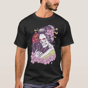 Camiseta Chica japonés de Geisha Sakura cerezo Scary S