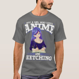 Camiseta Chica japonés Manga Otaku Esbozando Anime Japón Ka