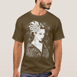 Camiseta Chica japonés Samurai Sinobi lucha contra el marci