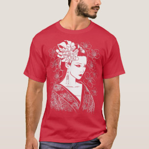 Camiseta Chica japonés Samurai Sinobi lucha contra el marci