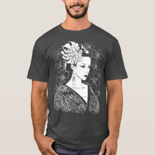 Camiseta Chica japonés Samurai Sinobi lucha contra el marci