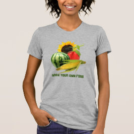 Camiseta Chica Jardín cultivar alimentos / frutas vegetales