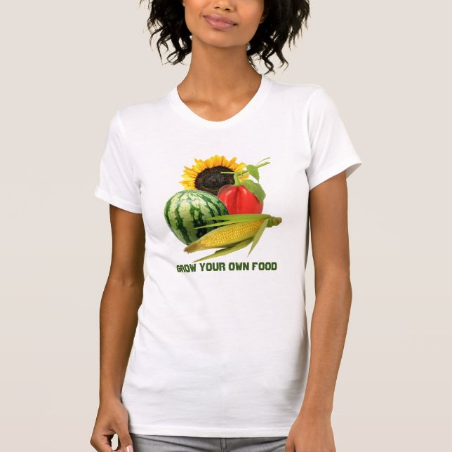 Camiseta Chica Jardín cultivar alimentos / frutas vegetales (Anverso)