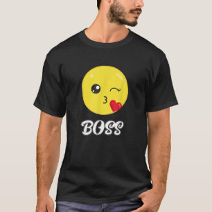 Camiseta Chica Jefe Kiss Emoticon SHIRT Sonríe cara