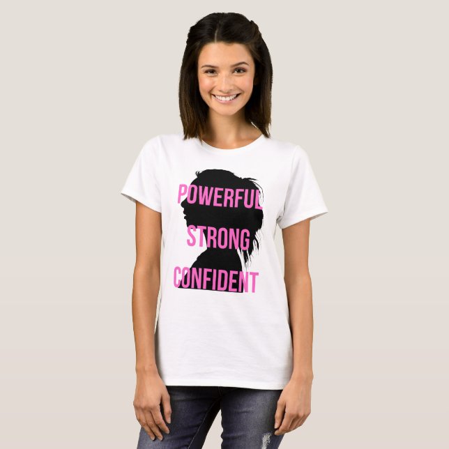 Camiseta Chica Jefe negro rosado (Anverso completo)