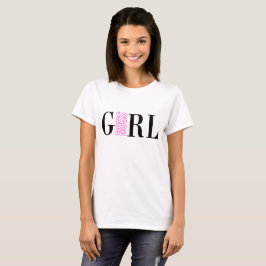 Camiseta Chica Jefe negro rosado