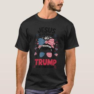 Camiseta Chica Jesús Mi Salvador Trump Presidente Christian