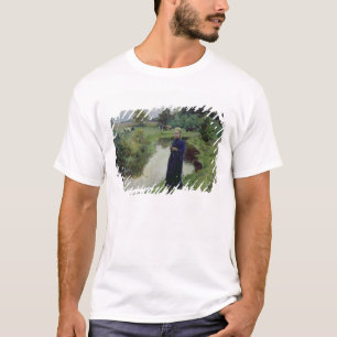 Camiseta Chica joven en los campos,