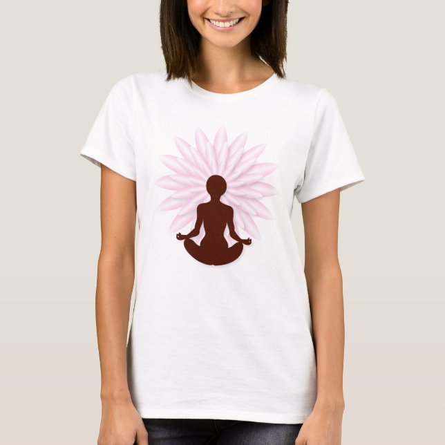 Camiseta Chica joven practicando yoga (Anverso)