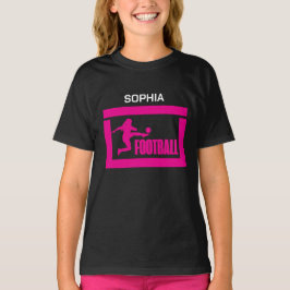 Camiseta Chica jugador de fútbol, equipo Chica de cumpleaño