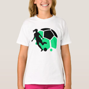 Camiseta Chica jugador de fútbol, regalo de cumpleaños, equ