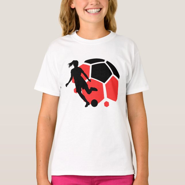 Camiseta Chica jugador de fútbol, regalo de cumpleaños, equ (Anverso)