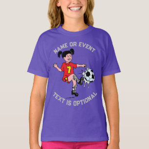 Camiseta Chica jugando al fútbol