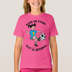 Camiseta Chica jugando al fútbol