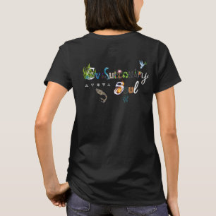 Camiseta Chica Kaleidoscope: Cuello de la tripulación de co