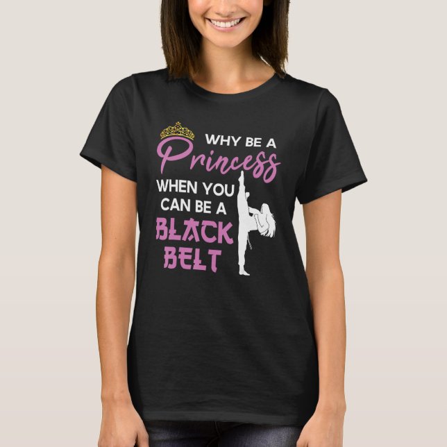Camiseta Chica Karate, Princesa del Cinturón Negro (Anverso)