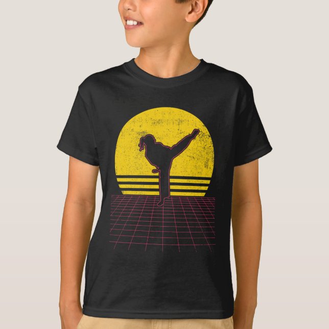 Camiseta Chica Karate Vintage  (Anverso)