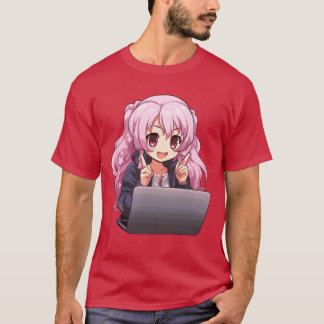 Camiseta Chica Kawaii Anime y amigos amantes de Anime Gamin