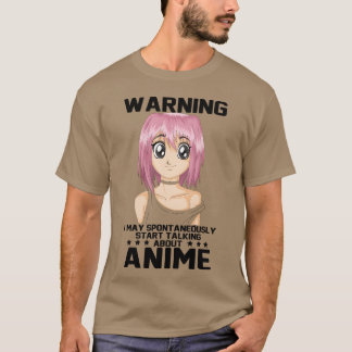 Camiseta Chica Kawaii de Anime con cabello rosa regalo