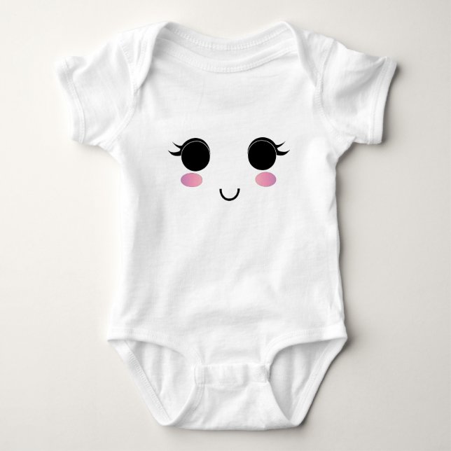 Camiseta Chica Kawaii Sonriente (Anverso)