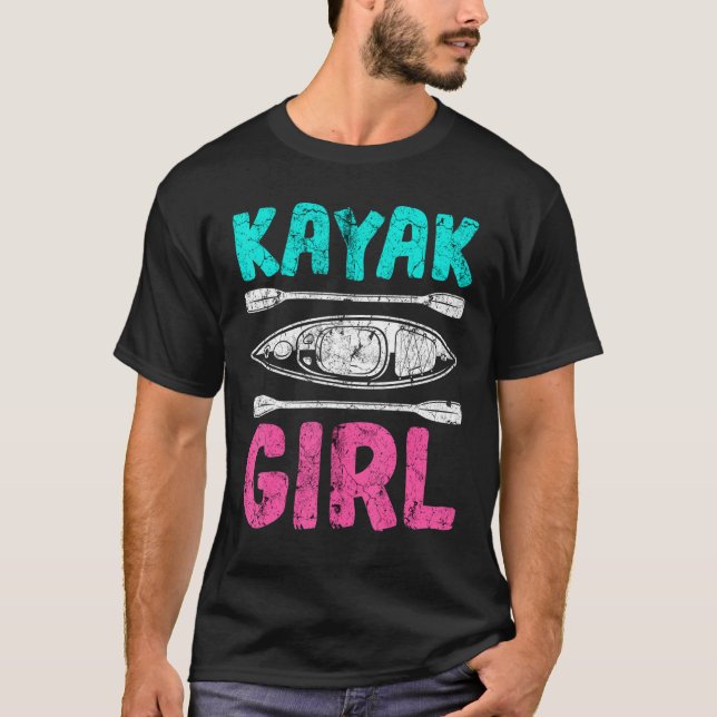 Camiseta Chica Kayak: Mujeres con problemas retro Kayak Kay (Anverso)