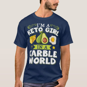 Camiseta Chica Keto Aguacate Carbohidratos Dieta Ketogénica