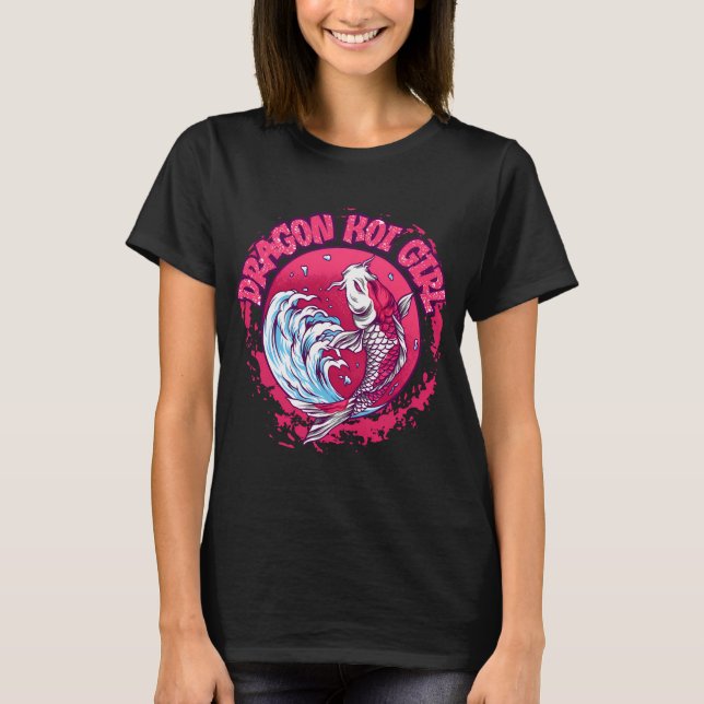 Camiseta Chica koi dragón (Anverso)