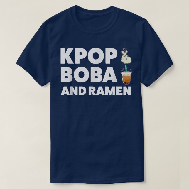 Camiseta Chica Kpop boba y ramen K-pop (Diseño del anverso)