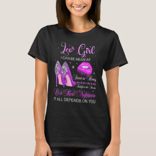 Camiseta Chica Leo Zodíaco Cumpleaños Tacones Altos Labios
