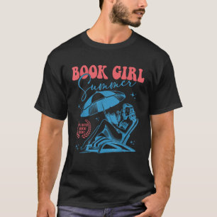 Camiseta Chica leyendo libro Verano divertida vacaciones de