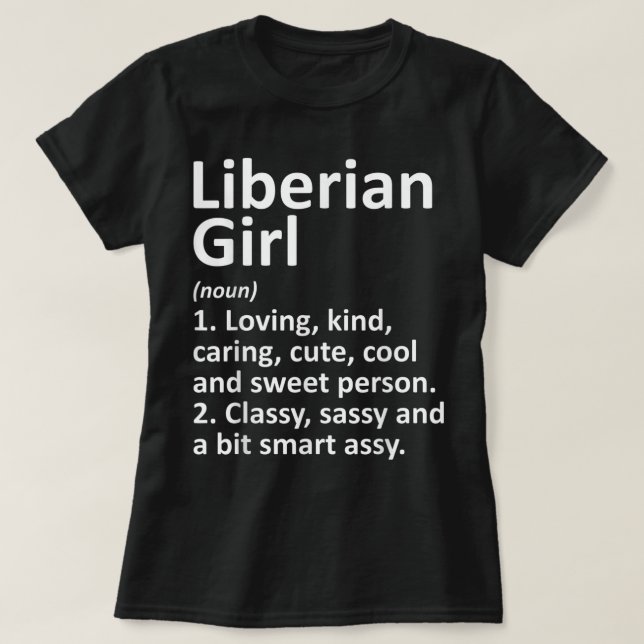 Camiseta Chica LIBERIANO LIBERIA Regalo Funny Country Home  (Diseño del anverso)