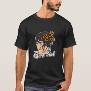 Camiseta Chica Libra de Mujeres - Impresión Cute Leopardo