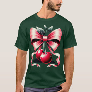 Camiseta Chica limpio de cerezo fino de arándano rosa lindo