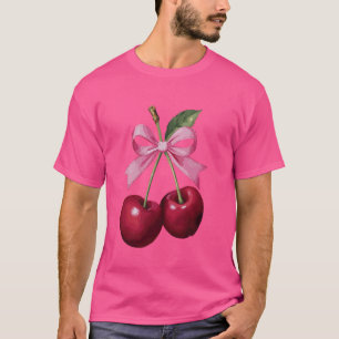 Camiseta Chica limpio de cerezo fino de arándano rosa lindo