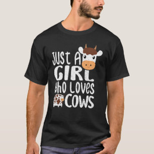 Camiseta Chica Linda Solo Una Chica Que Ama Vacas Vaca