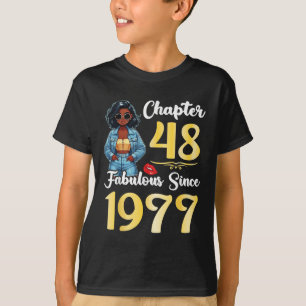 Camiseta Chica lindo Capítulo 48 Años Fabuloso Desde 1977