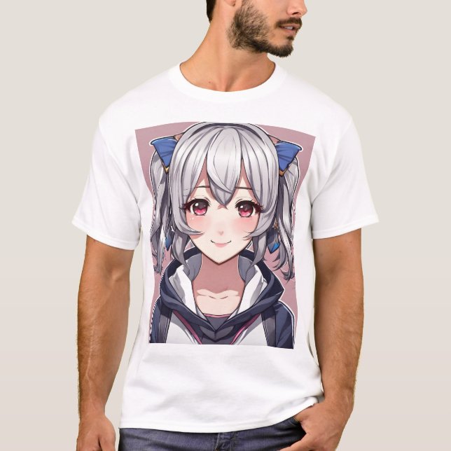 Camiseta chica lindo de Anime (Anverso)