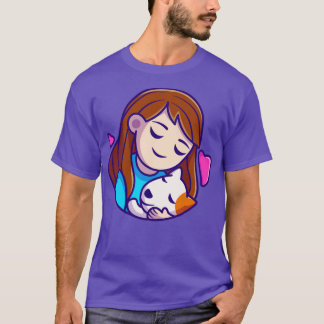 Camiseta Chica lindo Personalizado de perros abrazos