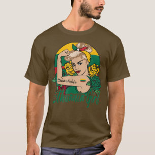 Camiseta Chica lituana Mujer Lituania Lituanos Bandera 