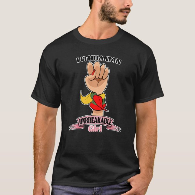 Camiseta Chica lituano Inquebrantable I Herencia Lituania F (Anverso)