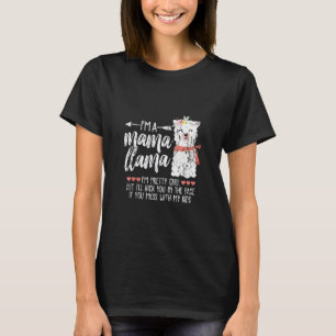 Camiseta Chica Llama Divertida Divertida Mamá Mamá Mummy Am