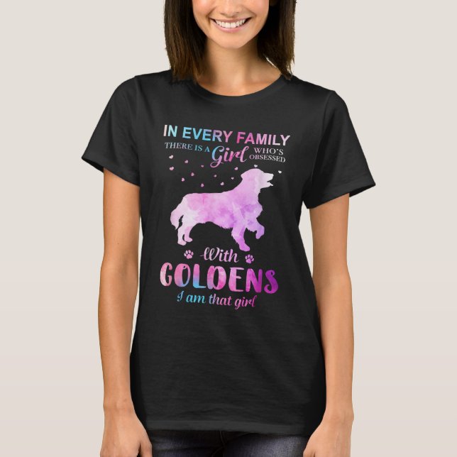 Camiseta Chica Love Golden Retriever Dog Lover (Anverso)