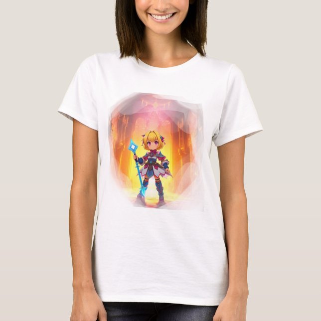 Camiseta Chica mago oscuro - Héroe de la fantasía animadora (Anverso)